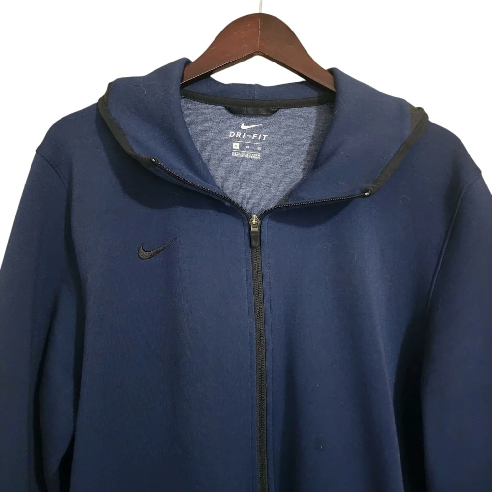 Nike Dry Showtime Fleece Blue Full-Zip Hoodie - XL
